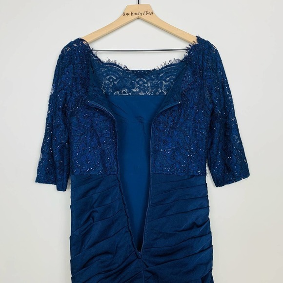 La Femme | NWOT Sparkle Lace Trumpet Evening Gown 24926 Size 4 - Picture 13 of 14